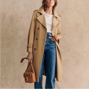Sezane Scott Tan Trench Coat